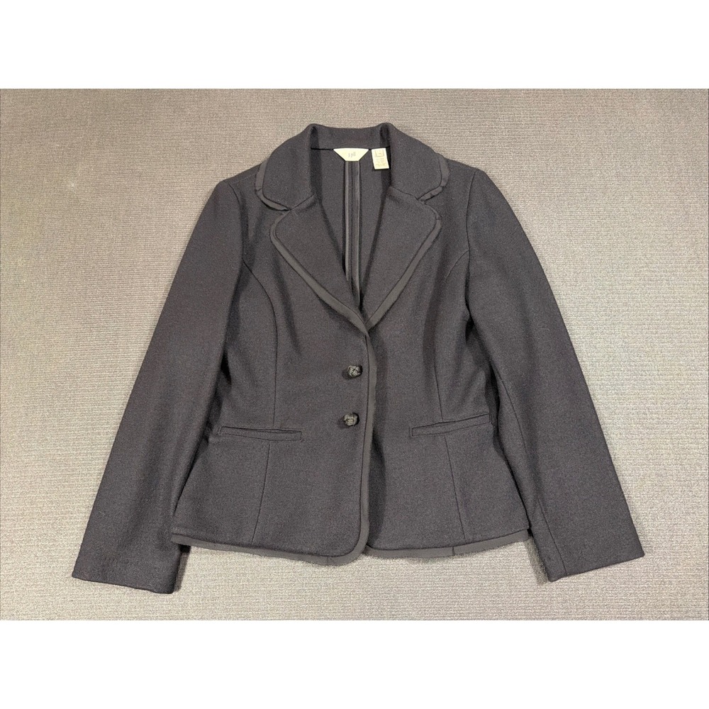 J‎ Jill  Wool Tuxedo Style Blaser 2 Button Size 10